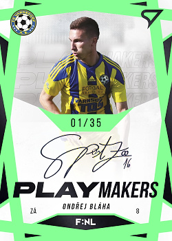 Ondrej Blaha Varnsdorf SportZoo FORTUNA:LIGA 2022/23 2. serie F:NL Playmakers Auto /35 #NLS-OB